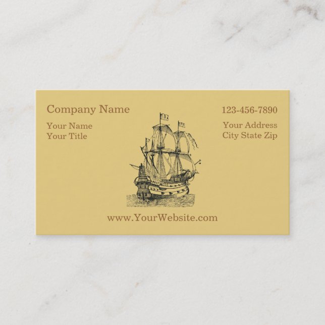 Cartes de visite nautiques simples (Devant)