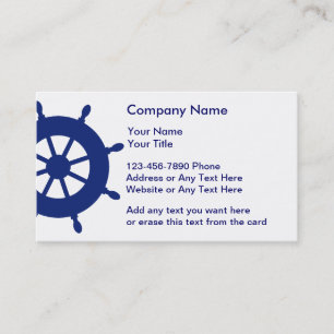 Cartes de visite nautiques simples