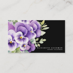 Cartes de visite noires élégantes aux couleurs pri