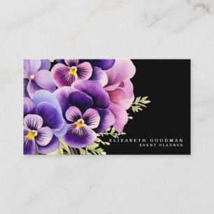 Cartes de visite noires élégantes aux couleurs pri