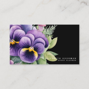Cartes de visite noires élégantes aux couleurs pri