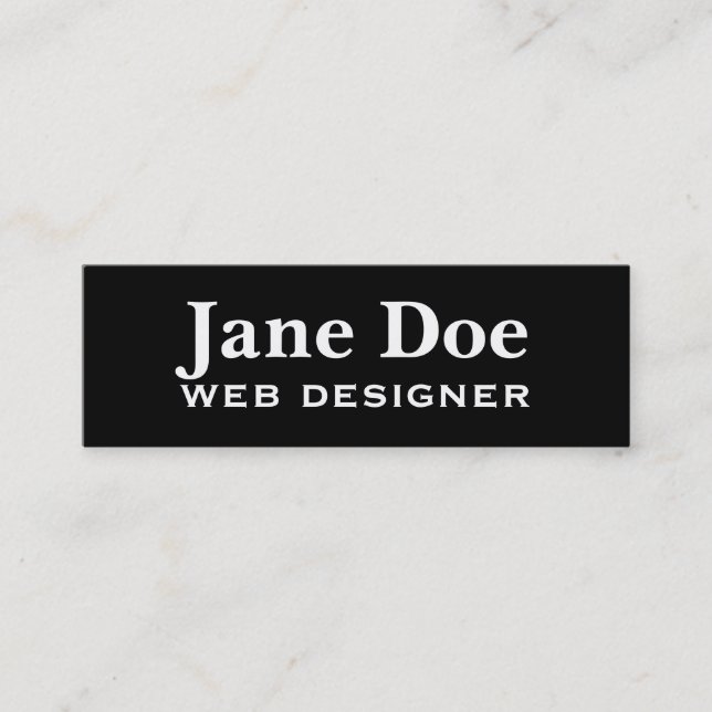 Cartes de visite noirs de base pour Customiser (Devant)