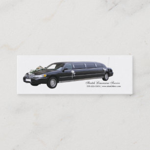 Cartes de visite noirs de limousine de limousine