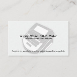 Cartes de visite noirs de machine de Steno de