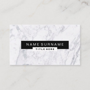 Cartes de visite noirs et blancs de marbre