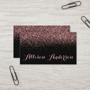 Cartes de visite noirs et roses de parties