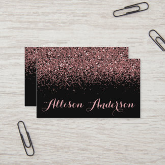 Cartes de visite noirs et roses de parties