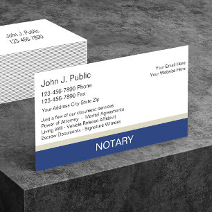 Cartes de visite notaires