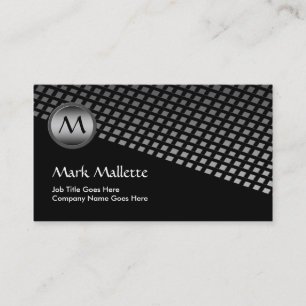 Cartes de visite obliques de monogramme