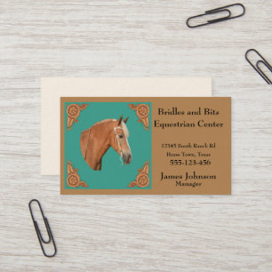 Cartes de visite occidentaux de cheval de palomino