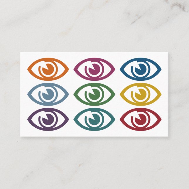 Cartes de visite optométristes des yeux (Devant)
