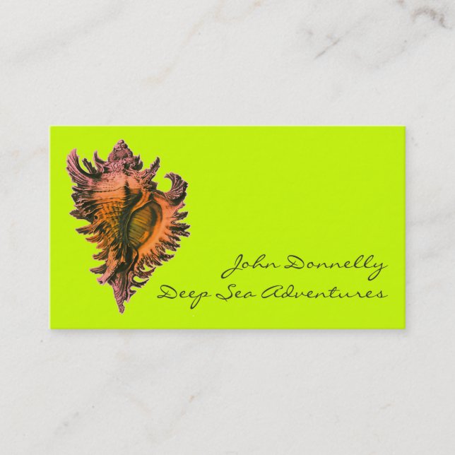 Cartes de visite Orange Sea Shell (Devant)
