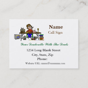 Cartes de visite par radio femelles de vendeur de