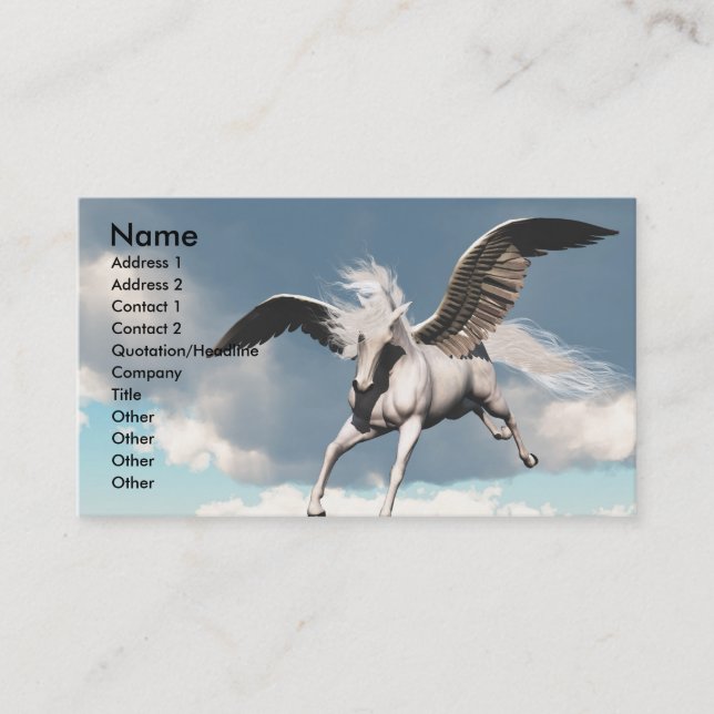 CARTES DE VISITE PEGASUS (Devant)