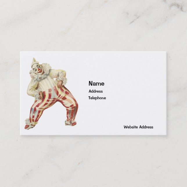 CARTES DE VISITE - PERSONNALISABLE - CLOWN - VICTO (Devant)