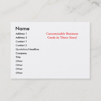 Cartes de visite personnalisables