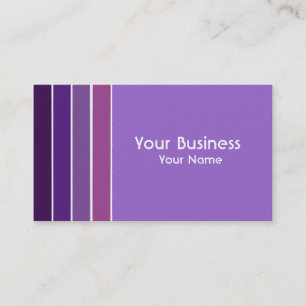 Cartes de visite personnalisables à bande violet s