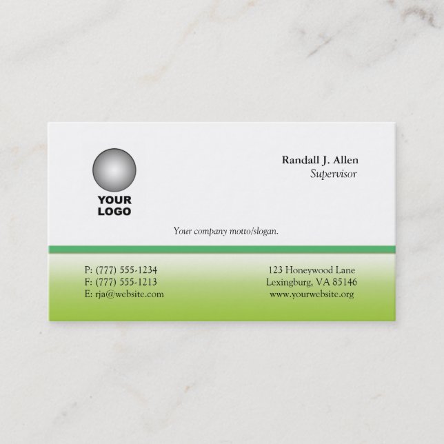 Cartes de visite personnalisables avec logo (Devant)
