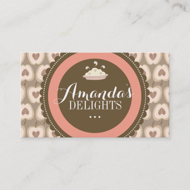 Cartes de visite personnalisables de boulangerie (Devant)