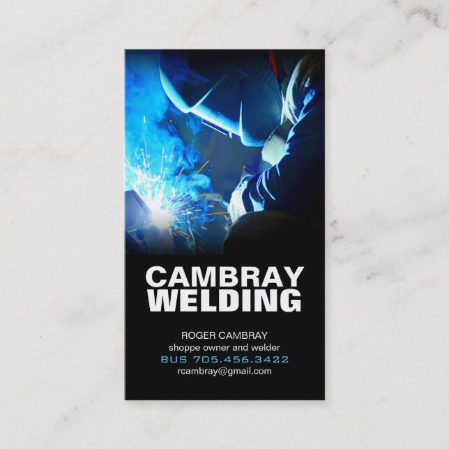 Cartes de visite personnalisables de soudure (Devant)