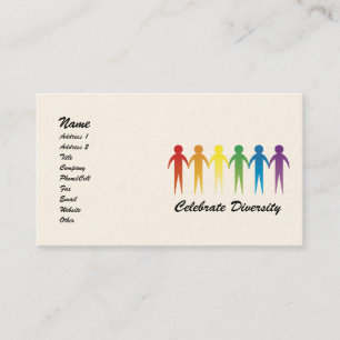 Cartes de visite personnalisables Rainbow Diversit