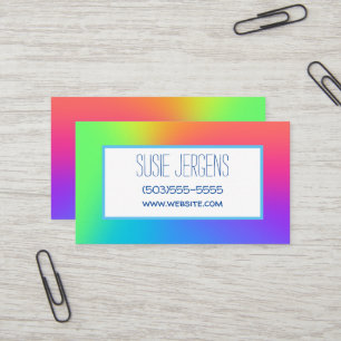 Cartes de visite personnalisables Rainbow Gradient