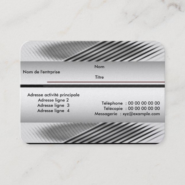 cartes de visite personnalisées (Devant)
