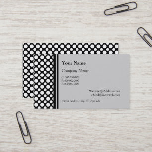 Cartes de visite personnalisées à pois blancs
