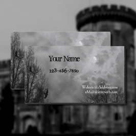 Cartes de visite personnalisées du ciel noir blanc