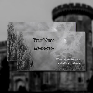 Cartes de visite personnalisées du ciel noir blanc