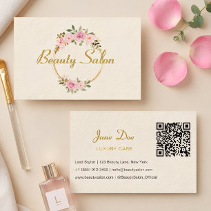 Cartes de visite personnalisées pour salon de beau