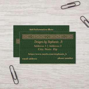 Cartes de visite - personnaliser - noeud celtique