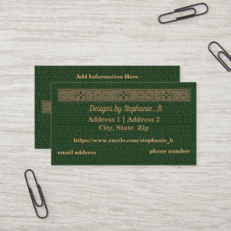 Cartes de visite - personnaliser - noeud celtique