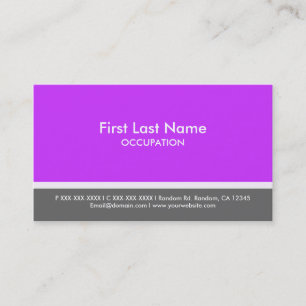 Cartes de visite personnalisés avec bande violet g