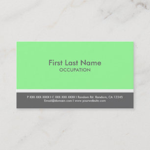 Cartes de visite personnalisés de bande gris vert