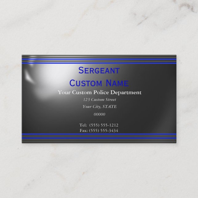 Cartes de visite personnalisés de la ligne bleue m (Devant)