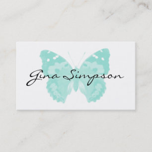 Cartes de visite personnalisés de l'Aqua Butterfly