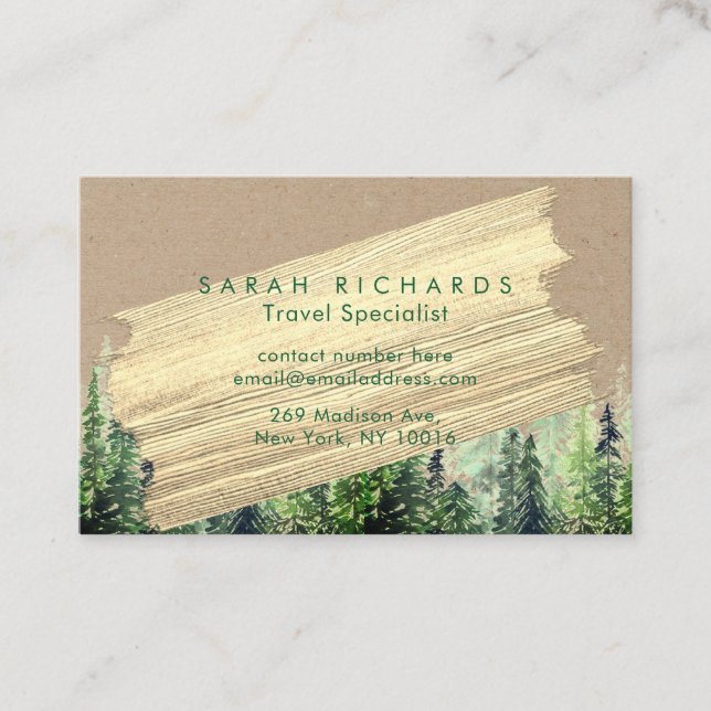 Cartes de visite personnalisés de paysage de (Devant)
