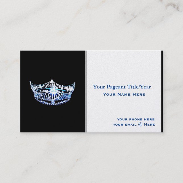 Cartes de visite personnalisés de style Miss Ameri (Devant)