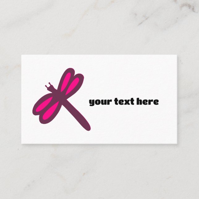 CARTES DE VISITE PERSONNALISÉS DRAGONFLY (Devant)