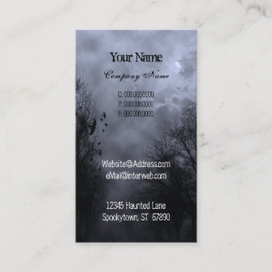 Cartes de visite personnalisés du ciel bleu hanté