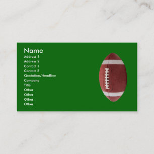 Cartes de visite personnalisés du football