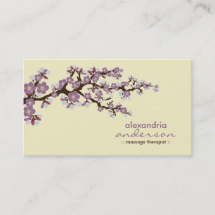 Cartes de visite personnalisés en fleurs de ceris