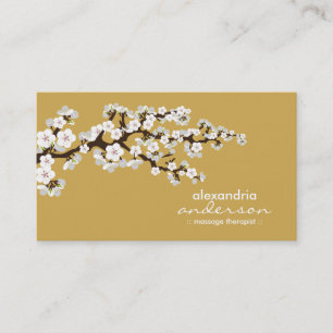 Cartes de visite personnalisés en fleurs de cerisi