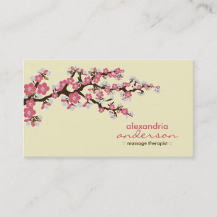 Cartes de visite personnalisés en fleurs de cerisi