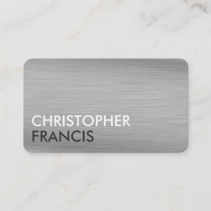cartes de visite personnalisés en titane argenté