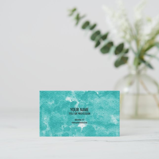 Cartes de visite personnalisés, marbre vert Person (Debout devant)