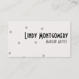 Cartes de visite personnalisés par Polkadot gris