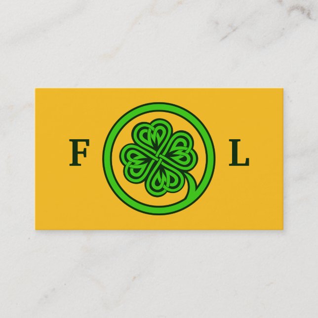 Cartes de visite personnalisés Shamrocks tribaux (Devant)