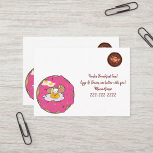 Cartes de visite, Petit-Déjeuner OEufs Bacon Carte
